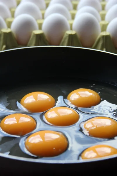 And a molded fiber egg omelet pan — Stock Photo, Image
