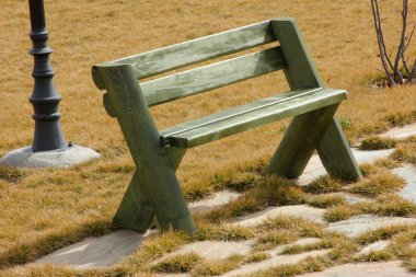 Park and bench clipart