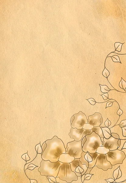 Grunge tle z kwiatami — Zdjęcie stockowe