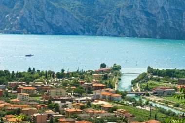 View from Nago village on lake Garda, Northern Italy clipart