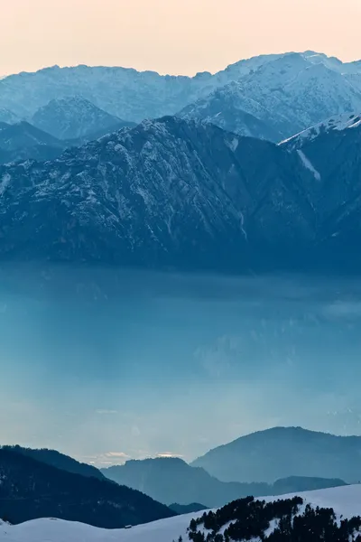 stock image Hazy morning mountains