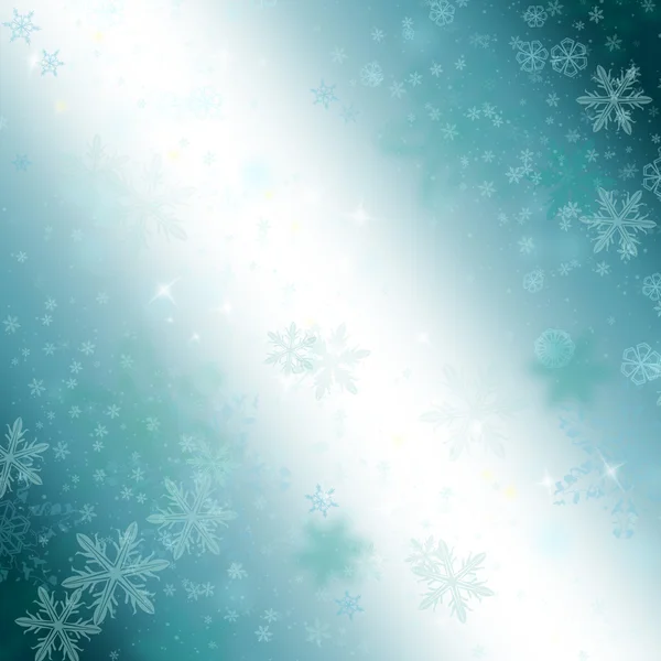 Blaue Weihnachten Hintergrund mit Schneeflocken — Stockfoto