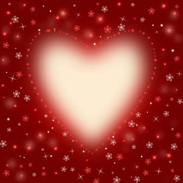 Sfondo rosso con un cuore — Foto Stock