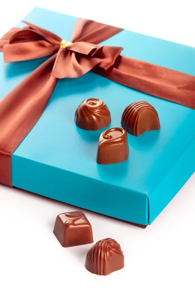 Hediyelik kutu çikolata — Stok fotoğraf