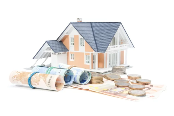 Home finances - house and money — Stock Photo, Image