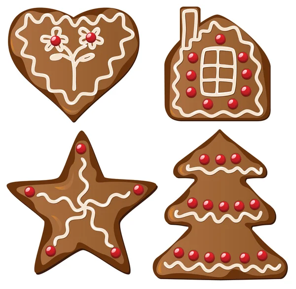 Vector gingerbread cookies Stock Vector Image by ©dmstudio #15735493