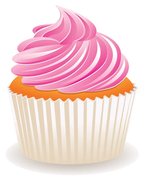 Pink cupcake ⬇ Vector Image by © dmstudio | Vector Stock 6408254