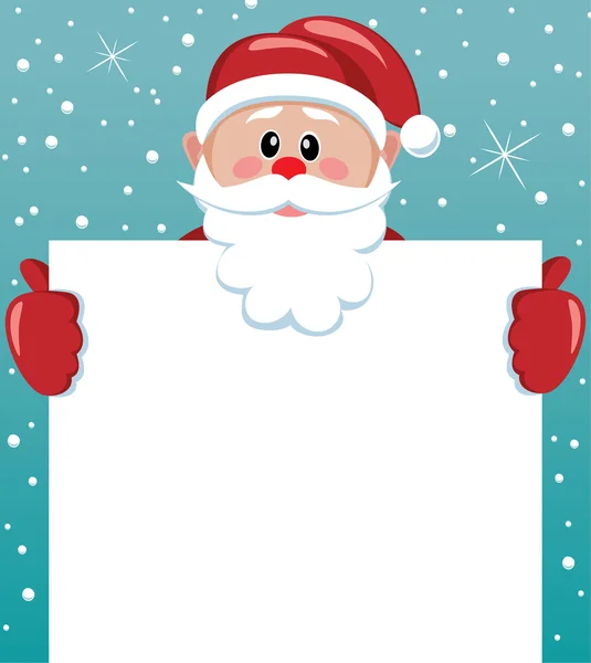 Santa holding blank paper — Stock Vector © dmstudio #7752584