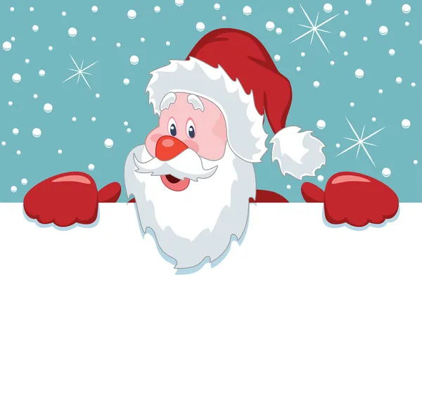 Santa holding blank paper — Stock Vector © dmstudio #7752584