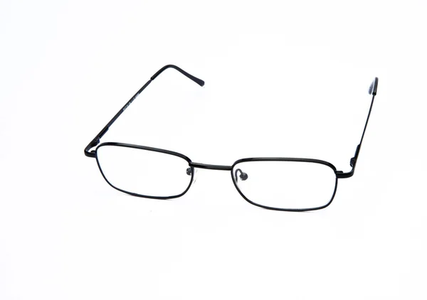 Macro di occhiali occhiali isolati su sfondo bianco — Foto Stock
