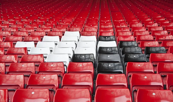 Rows of seats in football sports stadium — Stock Photo, Image