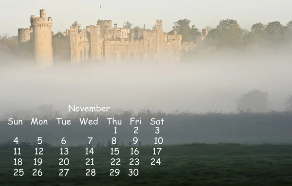 Paisaje inglés 2012 calendario página noviembre —  Fotos de Stock