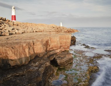 stunni sırasında kayalık uçurum promontory Victoria deniz feneri