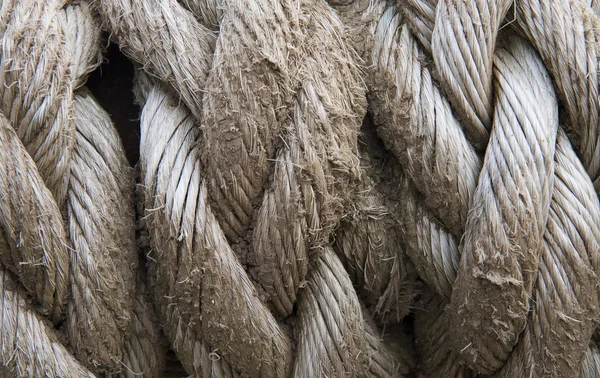 Close up of old rope texture background grunge look — Stock Photo, Image