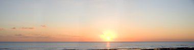 Large panorama of Beautiful minimal landscape seascape of stunni clipart