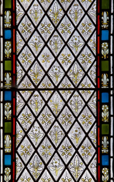 Szczegóły religijnych okno Witraż w kościele — Zdjęcie stockowe