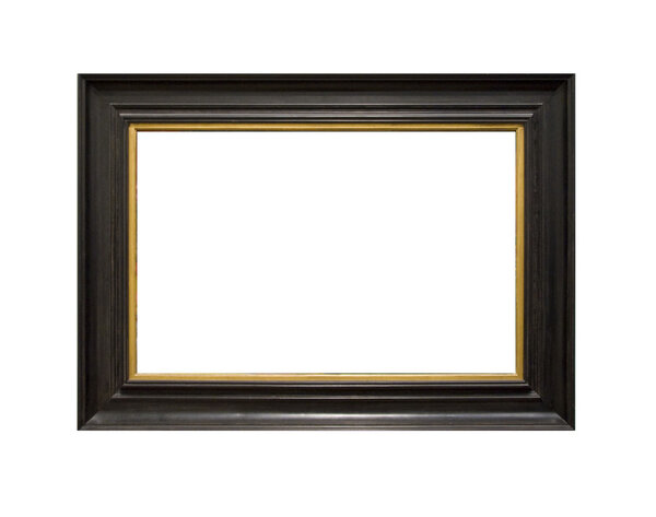 Antique picture frame isolated on white