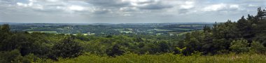 Panorama across English countryside clipart