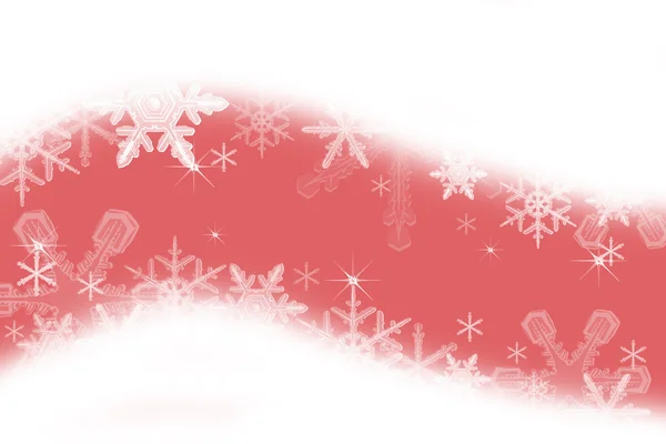 Illustrazione dello sfondo natalizio con fiocchi di neve — Foto Stock