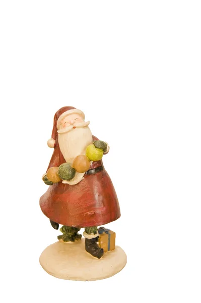 Новорічне прикраса дерев'яні Санта Клауса — стокове фото