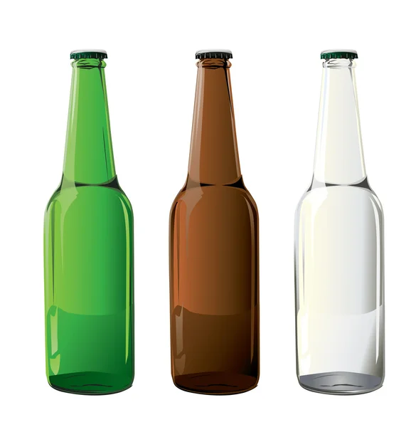 Бутылки пива в векторе — стоковый вектор