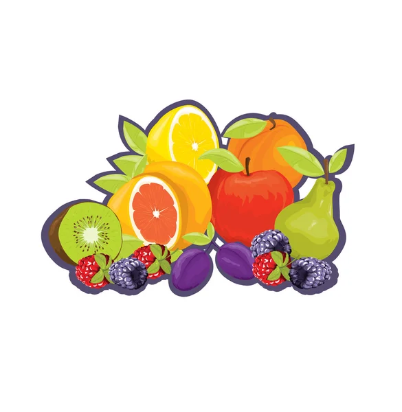 Meyve etiketi — Stok Vektör