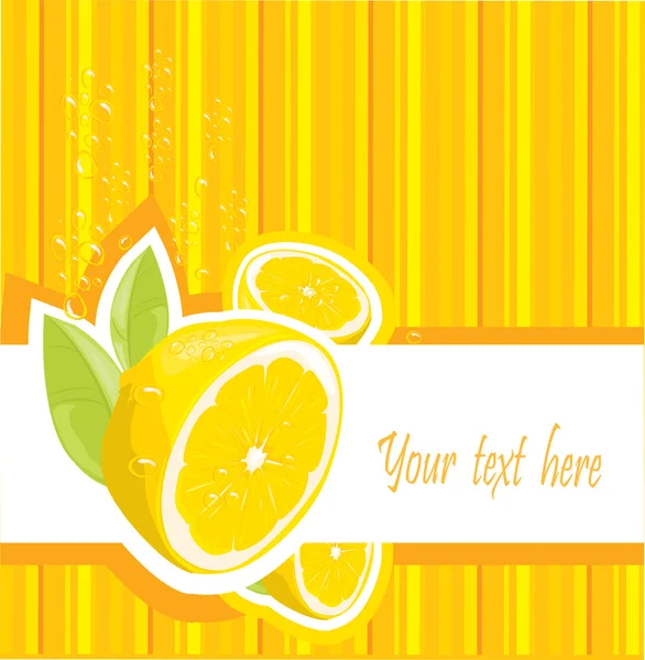 Menü mit frischen Zitronen — Stockvektor