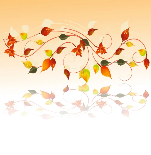Autumn wallpaper, vector illustration — Stock Vector