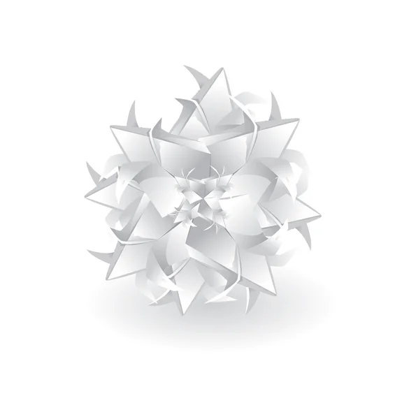 Christmas origami snowflake vector — Stock Vector