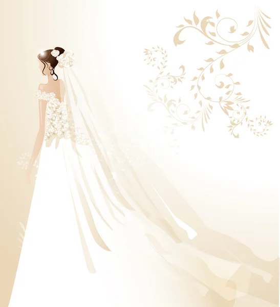 Beautiful bride — Stock Vector