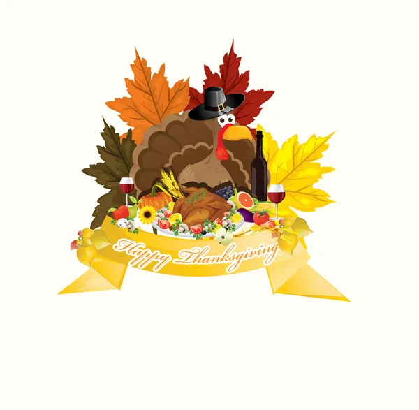 Thème de Thanksgiving heureux — Image vectorielle