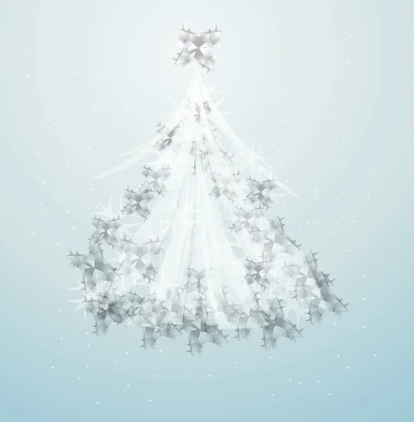 Artistieke kerstboom ontwerp illustratie — Stockvector