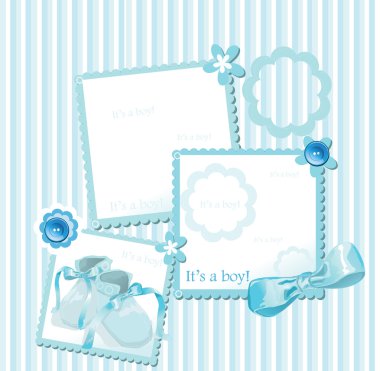 Baby shower greeting card clipart