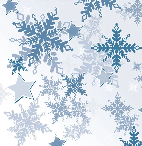 Modèle sans couture avec flocons de neige — Image vectorielle
