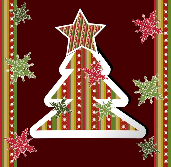 Рождественская открытка вектор — стоковый вектор