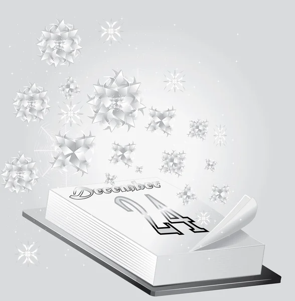 Ilustración de un calendario que muestra el 24 de diciembre — Vector de stock
