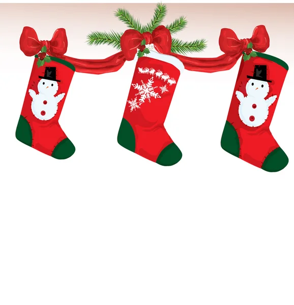 Ilustrace Vánoce ponožky — Stockový vektor