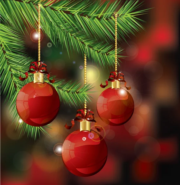クリスマスの装飾の枝 — ストックベクタ