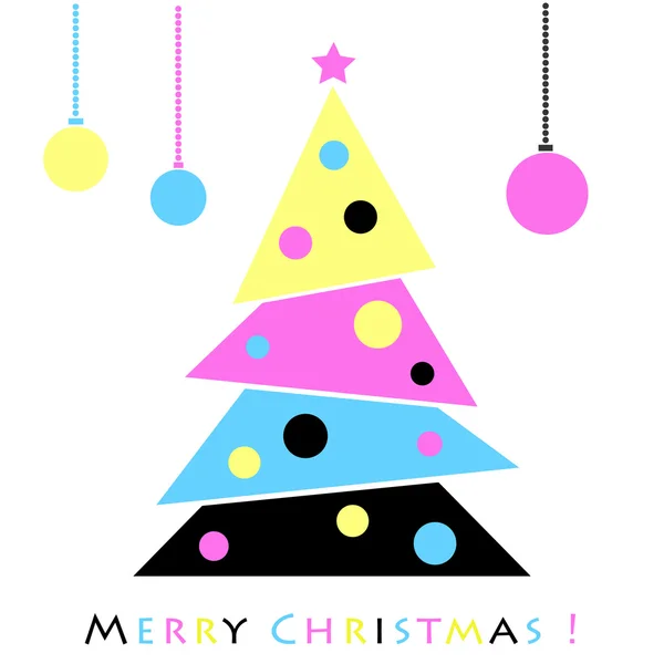 A cmyk-színes absztrakt karácsonyfa — Stock Fotó