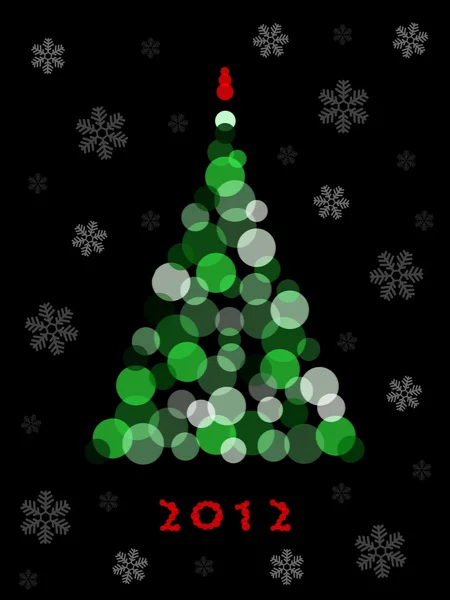 Abstraktní zelený vánoční strom — Stock fotografie