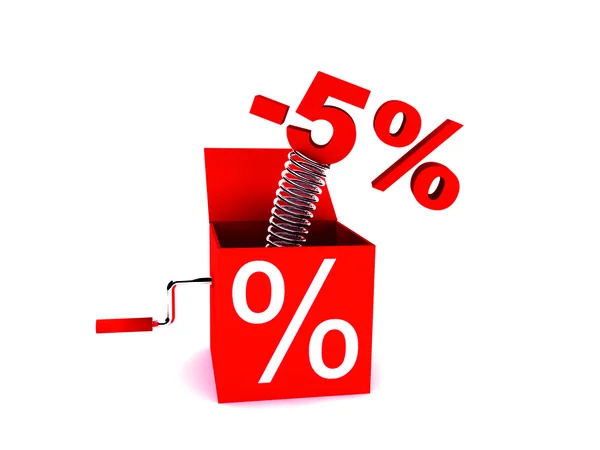 Desconto de 5 por cento — Fotografia de Stock