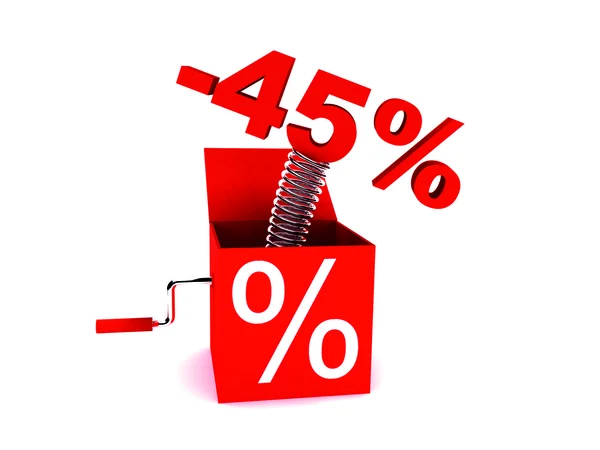 Korting van 45 procent — Stockfoto