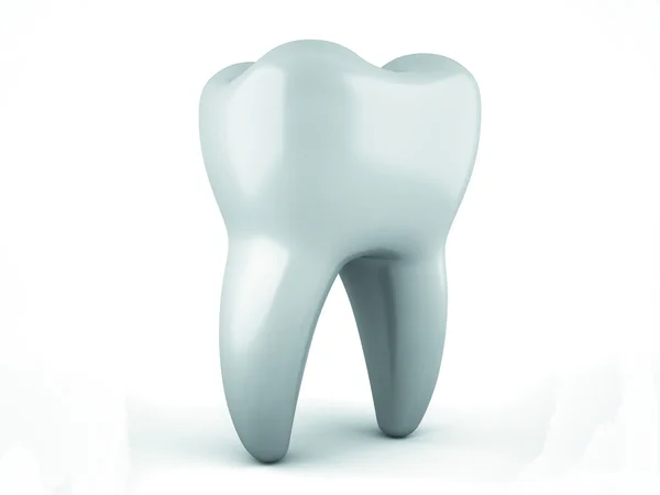Witte tanden op de witte achtergrond — Stockfoto