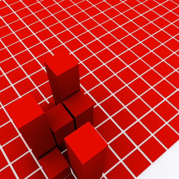Fundo quadrado vermelho — Fotografia de Stock