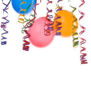 Balloons and confetti clipart