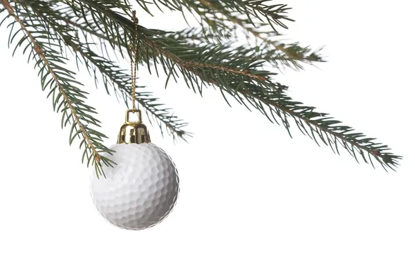 Golf-bal en Kerstmis — Stockfoto