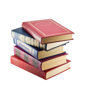 Stack of vintage books clipart