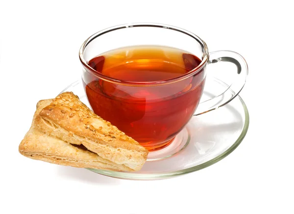 Tasse de thé et biscuit — Photo