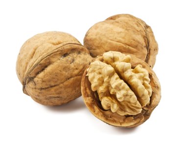 Walnuts isolated on a white background clipart