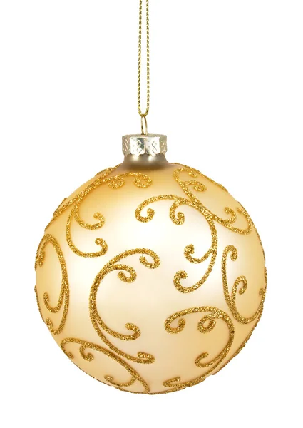 Beautiful golden christmas ball — Stock Photo, Image